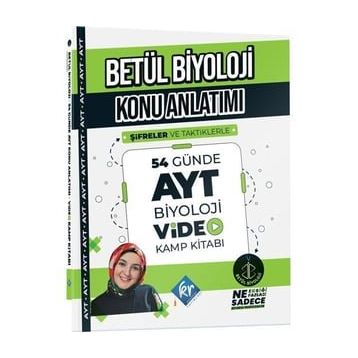 Kr Akademi Yayınları Betül Biyoloji Konu Anlatımı 54 Günde AYT Biyoloji Video Kamp Kitabı