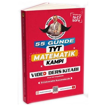 KR Akademi Yayınları - TYT Matematik Kampı 55 Günde Video Ders Kitabı Bıyıklı Matematik