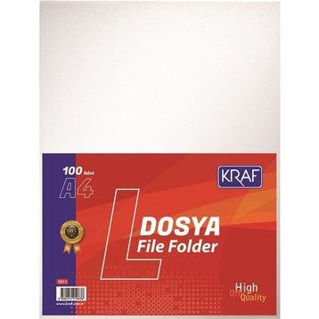 Kraf 1011 L A4 100'lü Paket Poşet Dosya