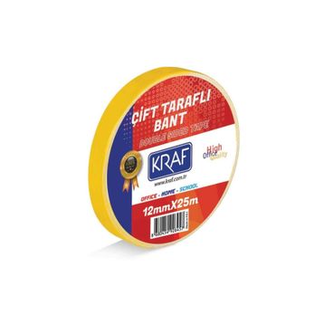 Kraf 12 mm 25 mt Çift Taraflı Bant