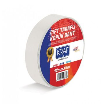 Kraf 12 mmx5 m Çift Taraflı Köpük Bant