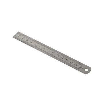 Kraf 15 cm İnch Ölçülü Çelik Cetvel