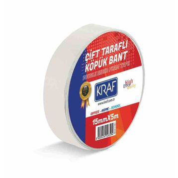 Kraf 15 mm 5 m Çift Taraflı Köpük Bant