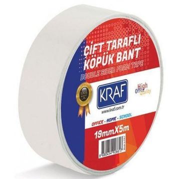 Kraf 19 mm 5 m Çift Taraflı Köpük Bant