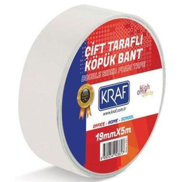 Kraf 19 mm 5 m Çift Taraflı Köpük Bant