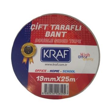 Kraf 19mmx25m Çift Taraflı Bant