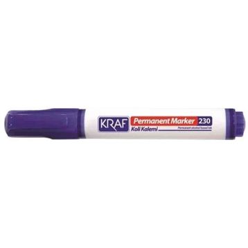 Kraf 230 Mavi Permanent Marker Kesik Uç Kalem