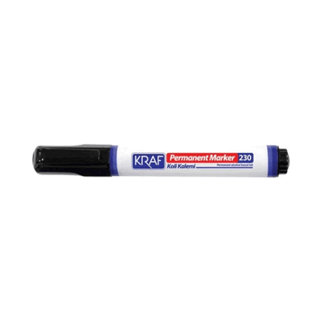 Kraf 230 Siyah Permanent Marker Kesik Uç Kalem