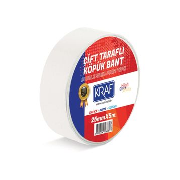 Kraf 25 mm 5 m Çift Taraflı Köpük Bant