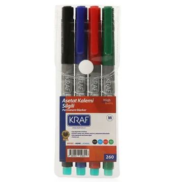 Kraf 260M 4'lü Set Asetat Kalemi