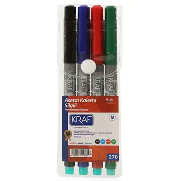 Kraf 270S 4'lü Set Asetat Kalemi