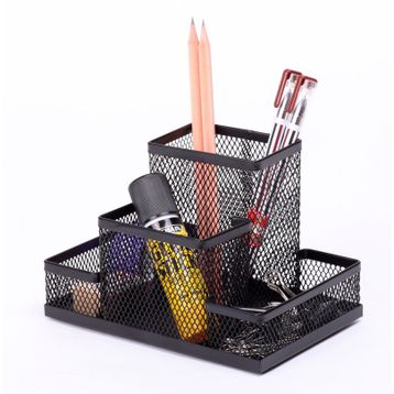 Kraf 411g 4'lü Siyah Metal Perfore Organizer Kalemlik
