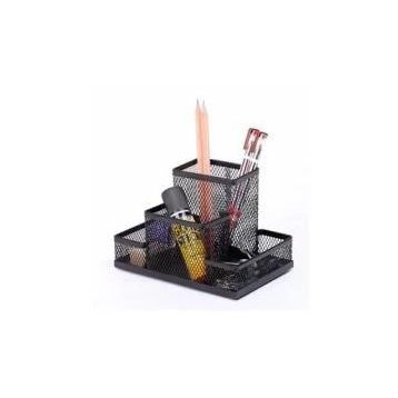 Kraf 411g 4'lü Siyah Metal Perfore Organizer Kalemlik