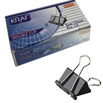 Kraf 415G Siyah 15 mm 12li Kıskaç