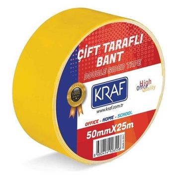 Kraf 50 mm x 25 M Çift Taraflı Bant