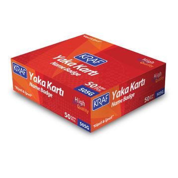 Kraf 505G Sert Klipsli ve İğneli Yaka Kartı
