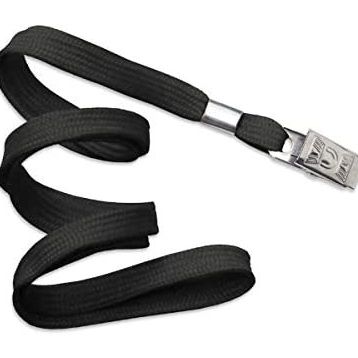 Kraf 510G Metal Klips Siyah Kart Askı İpi