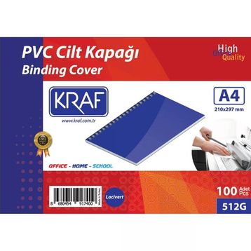 Kraf 512G 160 Mikron 100 Adet Lacivert Cilt Kapağı