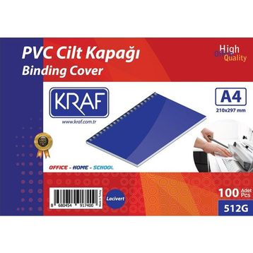 Kraf 512G 160 Mikron 100 Adet Lacivert Cilt Kapağı