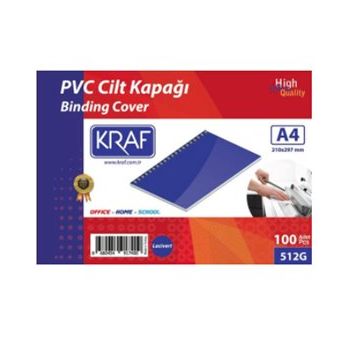 Kraf 512G A4 100'lü Mavi Cilt Kapağı