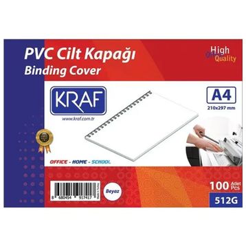 Kraf 512G A4 Beyaz Cilt Kapağı