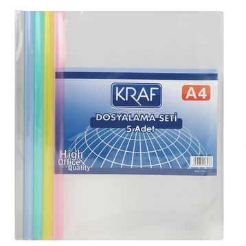 Kraf AF5002 5'li Sırtlık+Cilt Kapağı Dosyalama Seti