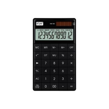 Kraf HM-180 BK Siyah 12 Hane Masaüstü Hesap Makinesi