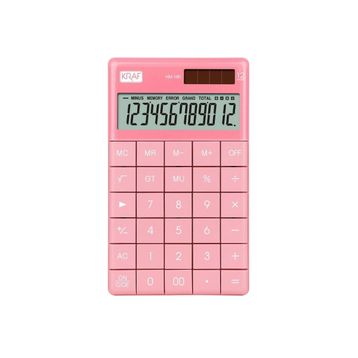 Kraf HM-180 PK Pembe 12 Hane Masaüstü Hesap Makinesi