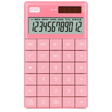 Kraf HM-180 PK Pembe 12 Hane Masaüstü Hesap Makinesi