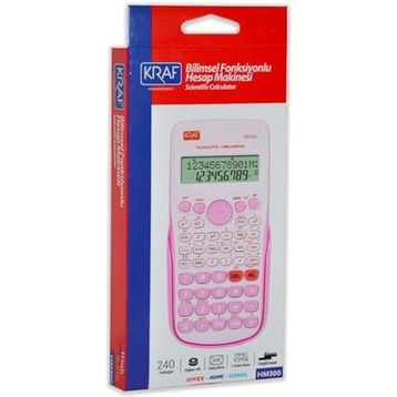 Kraf HM-300-PK Pembe 240 Fonksiyonlu Bilimsel Hesap Makinesi