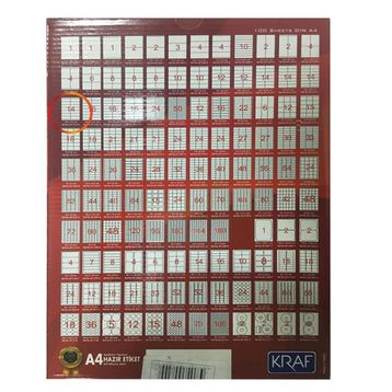 Kraf KF-2514 105x38 mm Lazer Etiket