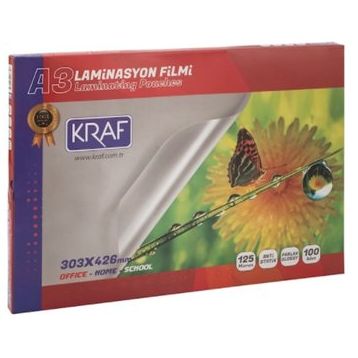 Kraf Parlak A3 125 Mikron 100 Adet Laminasyon Filmi