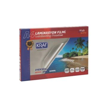 Kraf Parlak A4 100 Micron 100'lü Laminasyon Filmi