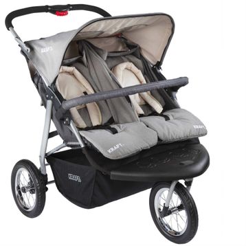 Kraft Wow Jogger Gri İkiz Bebek Arabası