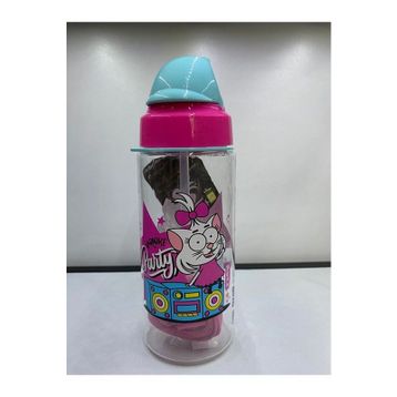 Kral Şakir 500 ml Yeşil Desenli Pipetli Tritan Matara