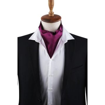 Kravatkolik K576 Mor Düz Ascot Fular