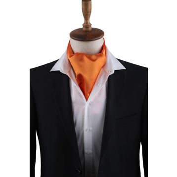 Kravatkolik K579 Turuncu Düz Ascot Fular