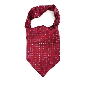 Kravatkolik K592 Bordo Çiçek Desen Erkek Fular