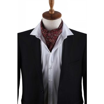Kravatkolik K598 Bordo Motif Desen Erkek Fular