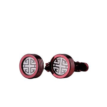 Kravatkolik KD1184 Vişne Çürüğü Renk Yuvarlak Kol Düğmesi
