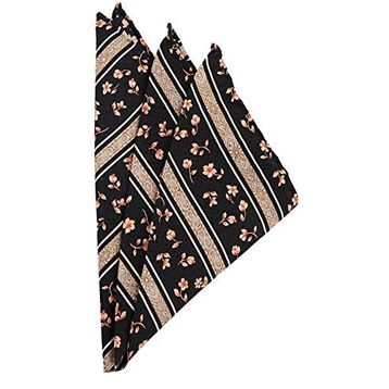 Kravatkolik SPS141 Siyah Motif Baskılı İpek Mendil
