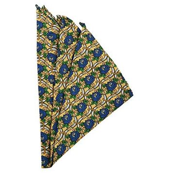 Kravatkolik SPS246 Sarı Motif Baskılı İpek Mendil