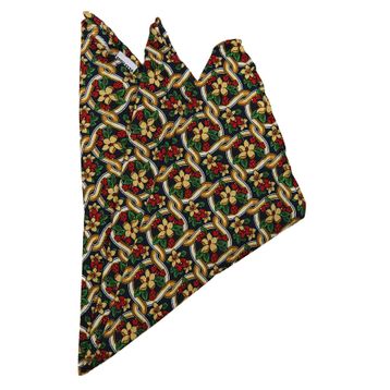 Kravatkolik SPS259 Çok Renkli Motif Baskılı İpek Mendil