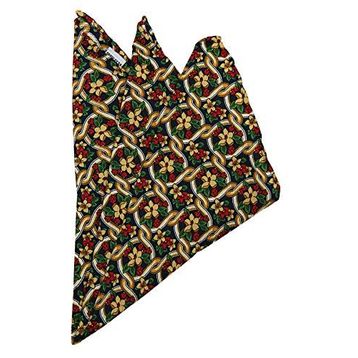 Kravatkolik SPS259 Çok Renkli Motif Baskılı İpek Mendil