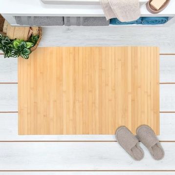 KRD Home 5713 Kahverengi 40x60 cm Bambu Banyo Matı
