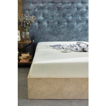 Krem 100x200 cm Tek Kişilik Penye Çarşaf