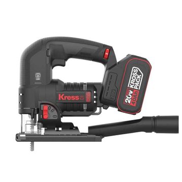 KRESS KUE26 20 Volt 4 Ah Li-İon Çift Akülü Profesyonel Kömürsüz Devir Ayarlı Şarjlı Dekupaj Testere