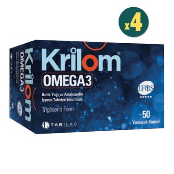 Krilom Omega 3 4x50 Kapsül Balık Yağı