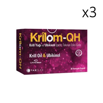 Krilom QH Krill Yağı Ubikinol 3x30 Kapsül Balık Yağı