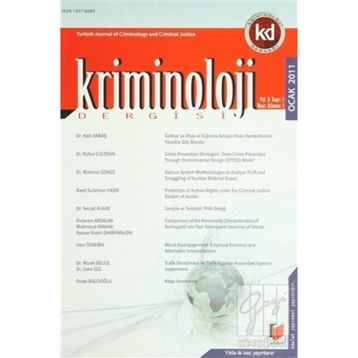 Kriminoloji Dergisi Yıl: 3 Sayı: 1 - Kolektif